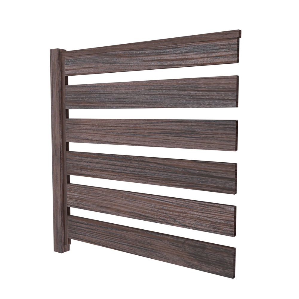 Секция забора LINERA 20х120, (1,595х2,5), Steelwood/Г, Тёмный дуб