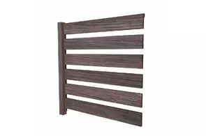 Секция забора LINERA 20х120, (1,015х2,5), Steelwood/Г, Тёмный дуб