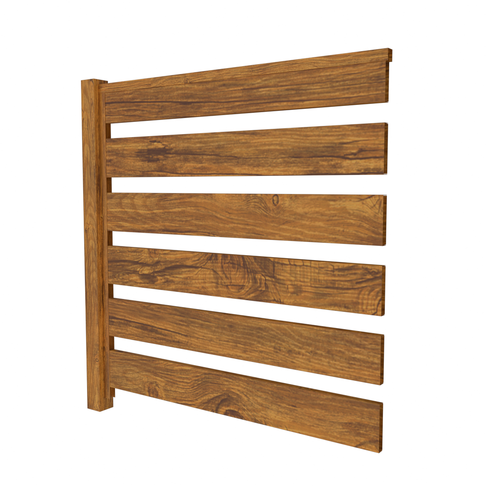 Секция забора LINERA 20х120, (2,32х2,5), Steelwood/Г, Золотой дуб