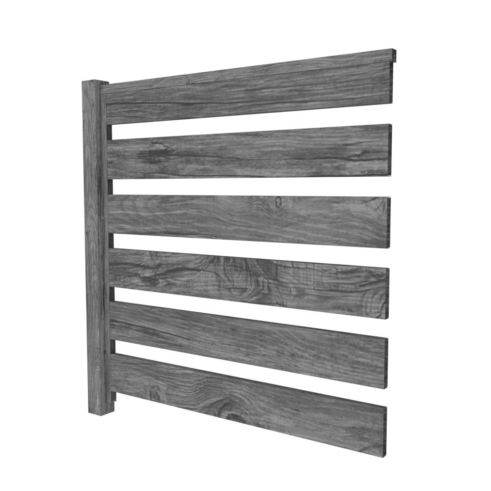 Секция забора LINERA 20х120, (1,74х2,5), Steelwood/Г, Серый дуб