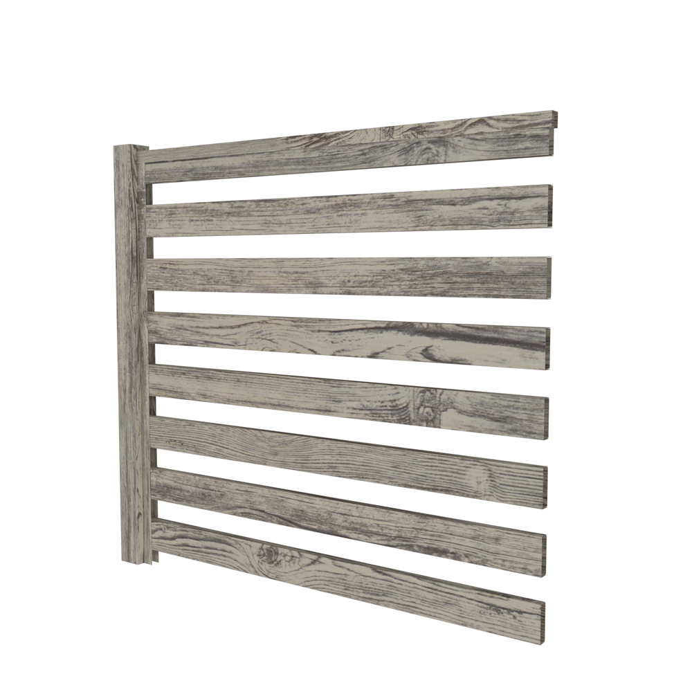 Секция забора LINERA 20х75, (1,2х2,5), Steelwood/Г, Пепельный дуб