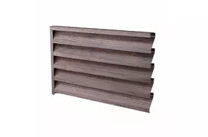 Секция забора жалюзи Prestige 80, 0,5, Steelwood/Steelwood, Тёмный дуб