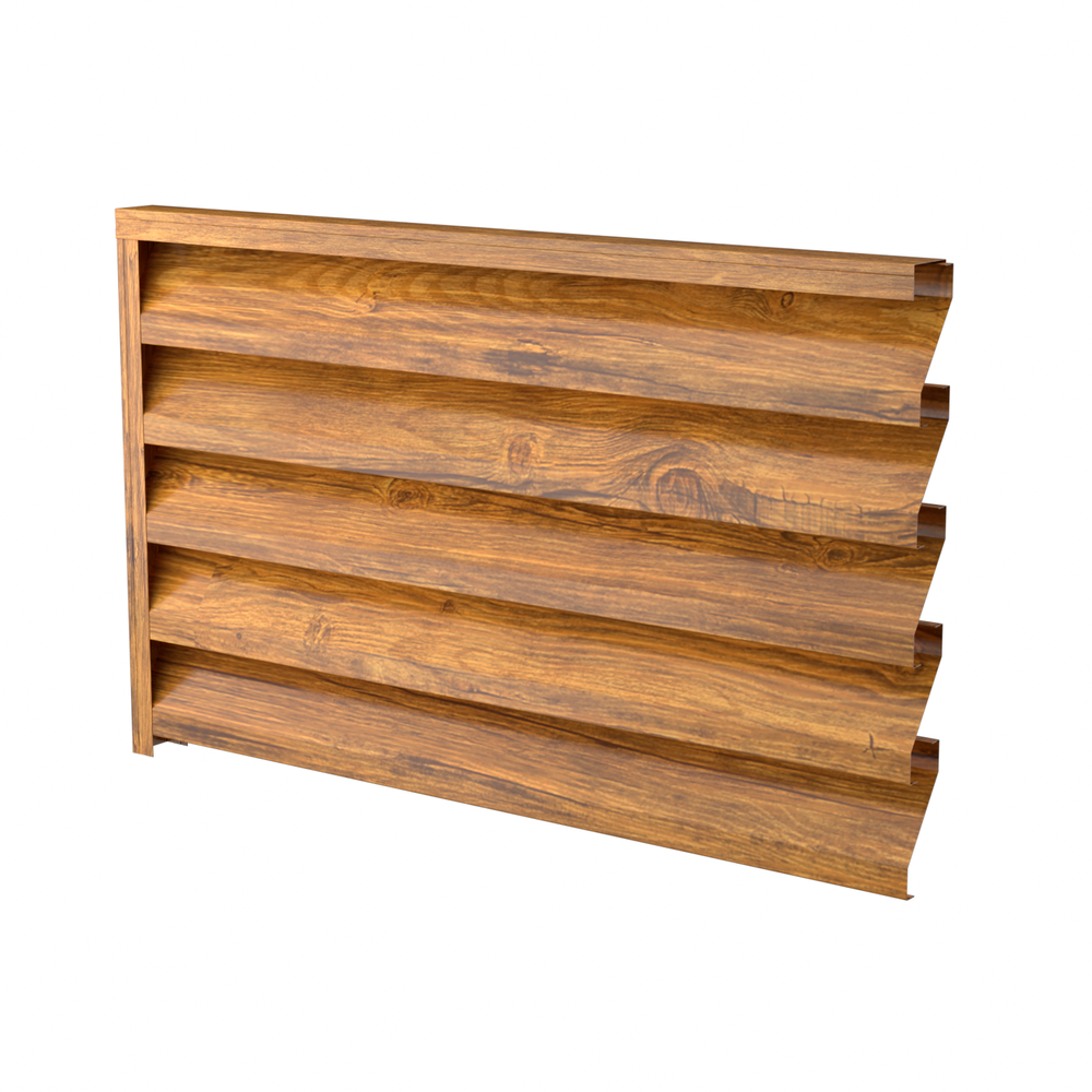 Секция забора жалюзи Prestige 60, 0,5, Steelwood/Steelwood, Золотой дуб