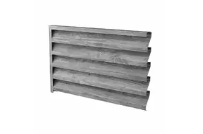 Секция забора жалюзи Prestige 80, 0,5, Steelwood/Г, Серый дуб