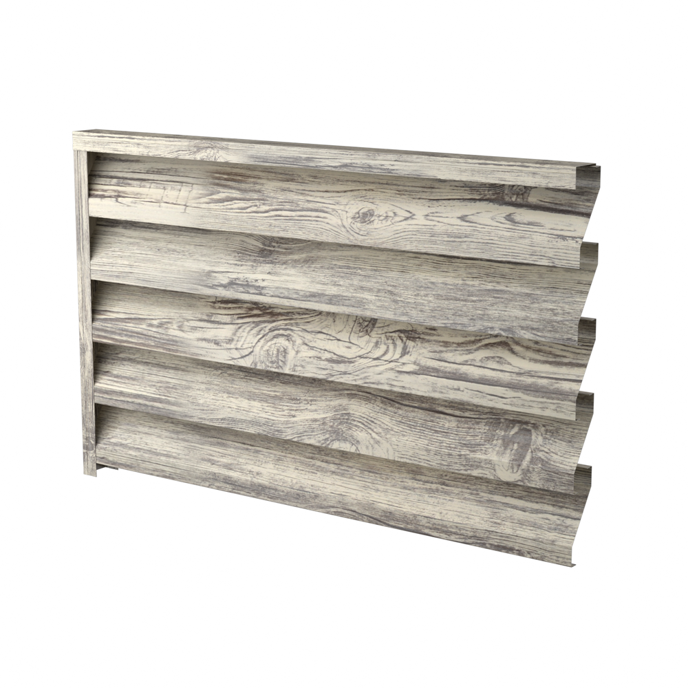 Секция забора жалюзи Prestige 60, 0,5, Steelwood/Steelwood, Пепельный дуб