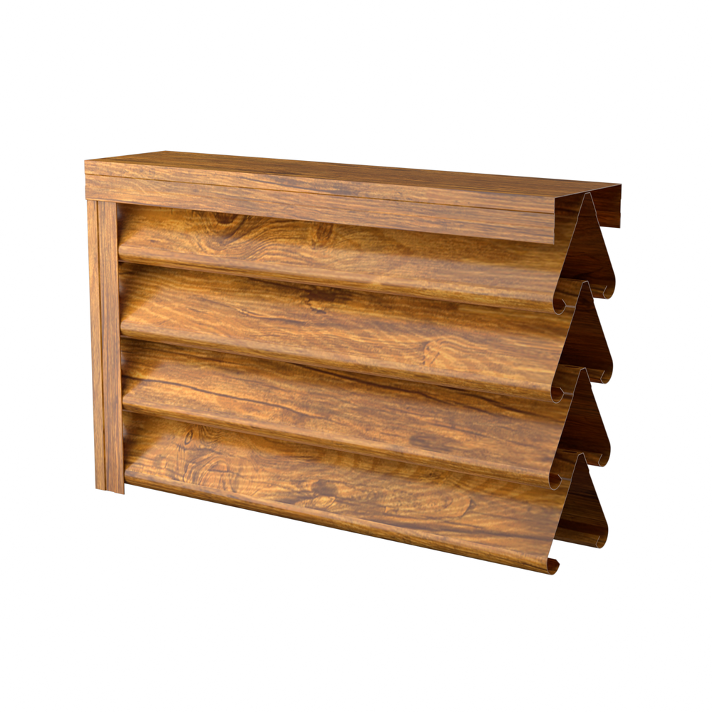 Секция забора жалюзи Royal Twin 100, 0,5, Steelwood/Steelwood, Золотой дуб